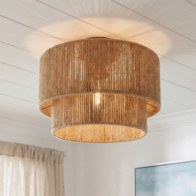 Landelijke plafondlamp bruin, Selena