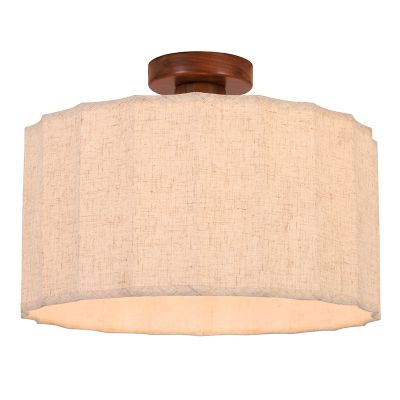 Landelijke plafondlamp beige, Loulou