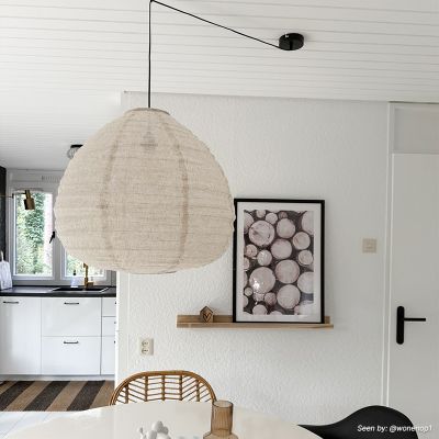 Landelijke hanglamp beige, Leila