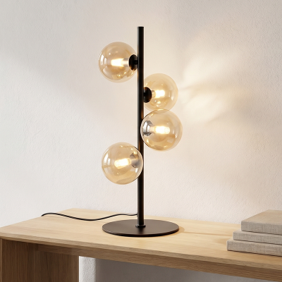 Design tafellamp amber, Remo, met schakelaar