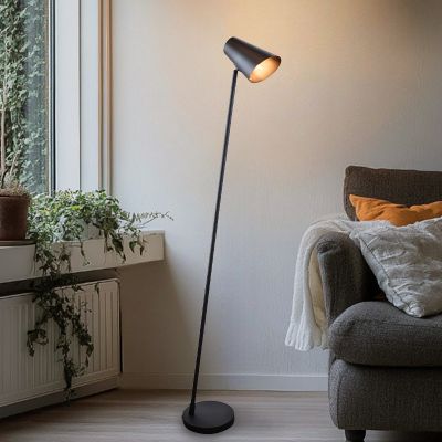 Moderne vloerlamp zwart, Taro, met schakelaar