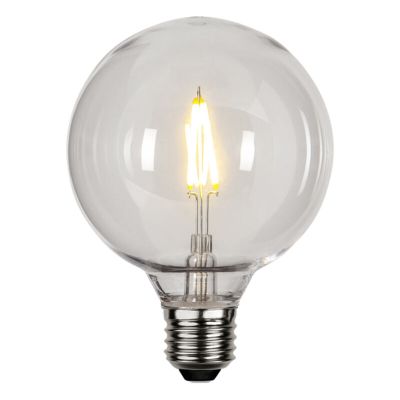 Kunststof G95 E27 lamp voor buiten, 2700K, transparant