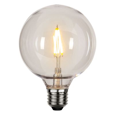 Kunststof G95 E27 lamp voor buiten, 2200K, transparant