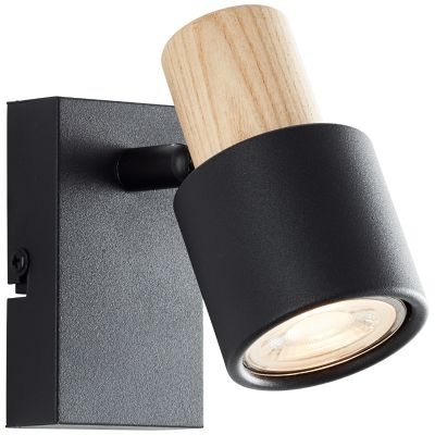Moderne wandspot zwart, Soscha