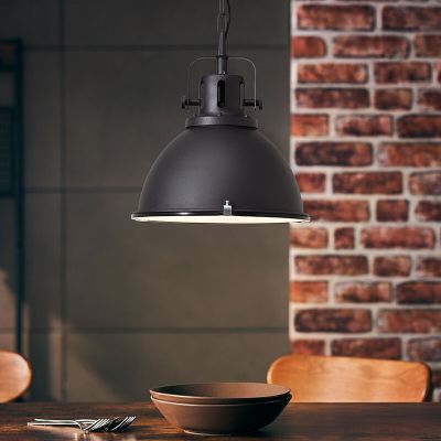 Industriële hanglamp zwart, Alexi