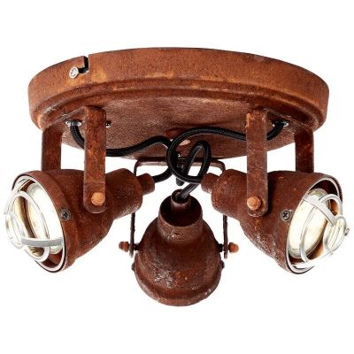 Industriële plafondspot Abyga, roestbruin