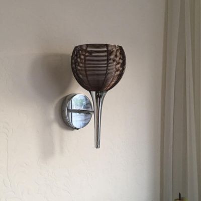Moderne wandlamp brons, Amela, met schakelaar