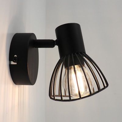 Industriële wandspot zwart, Aina