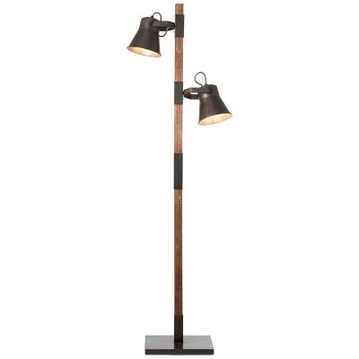 Industriële staande leeslamp Audrey, Metaal, met aan/uit schakelaar op het snoer
