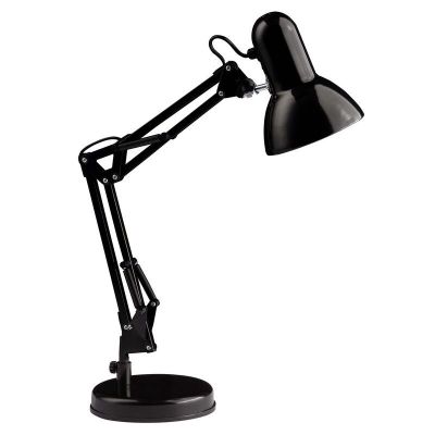 Industriële bureaulamp zwart, Naline, met schakelaar