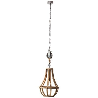 Industriële, Klassieke hanglamp Afnane, Bruin