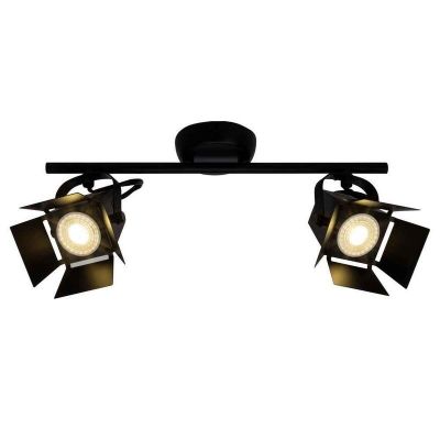 Industriële plafondspot zwart, Jowenna, 5W, 3000K LED