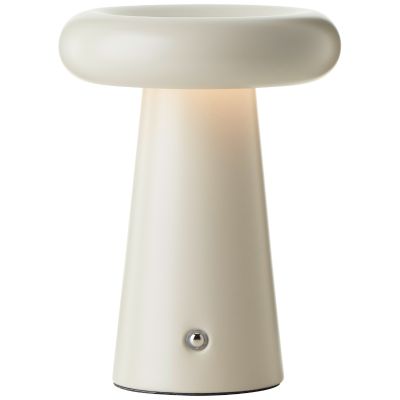 Moderne oplaadbare buiten tafellamp beige, Stig, 3W, 3000K LED, IP44, 3-staps dimbaar