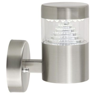 Kunststof buitenlamp chroom, Samuel, 1W, 6500K LED, IP44