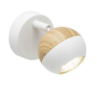 Moderne wandspot Anabel, Wit en Bruin