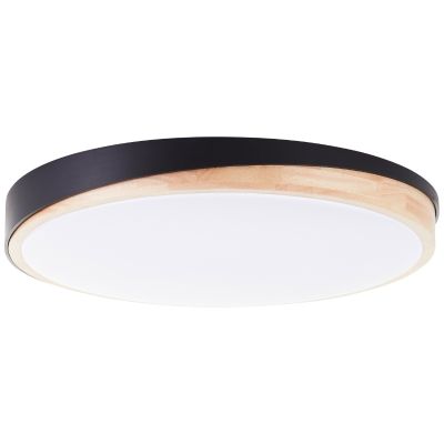 Moderne plafondlamp zwart, Marloes, 36W, white switch LED, met afstandsbediening
