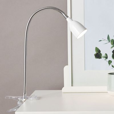 Kunststof klemspot wit, Kit, 2,4W, 3000K LED, met schakelaar