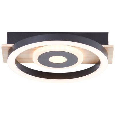 Design plafonnière bruin, Konrad, 9W, 3000K LED