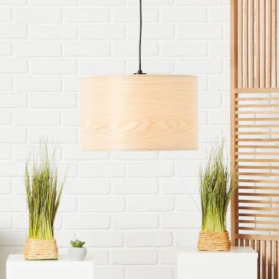 Houten hanglamp beige, Enna
