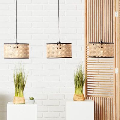 Landelijke hanglamp zwart, Emmelie