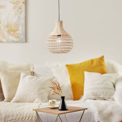 Rotan hanglamp bruin, Sian