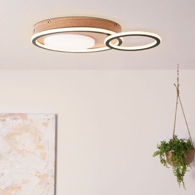 Moderne plafonnière zwart, Georgios, 48W, 3000K LED
