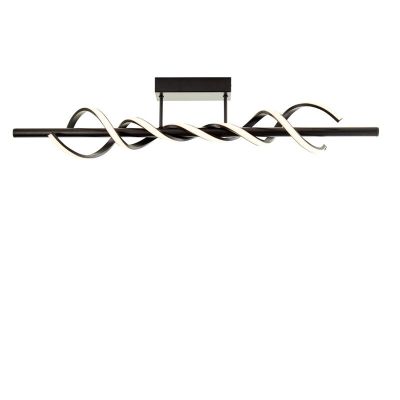 Moderne plafondlamp zwart, Quang, 20W, 3000K LED