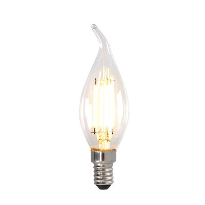 Dimbare Olucia E14 LED tipkaars, 3W, Transparant glas, 2700k