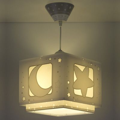 Grijze baby hanglamp Maan en sterren