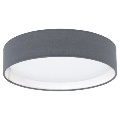 Grijze moderne plafonnière stof, Abano, 12W, 3000K LED