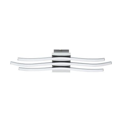 Chromen moderne plafondlamp kunststof, Therese, 26W, 3000K LED