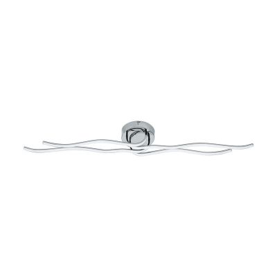 Chromen moderne plafondlamp kunststof, Therese, 40W, 3000K LED