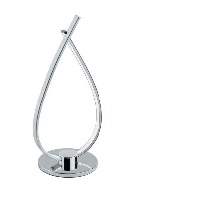 Chromen moderne tafellamp kunststof, Therese, 14W, 3000K LED, met schakelaar