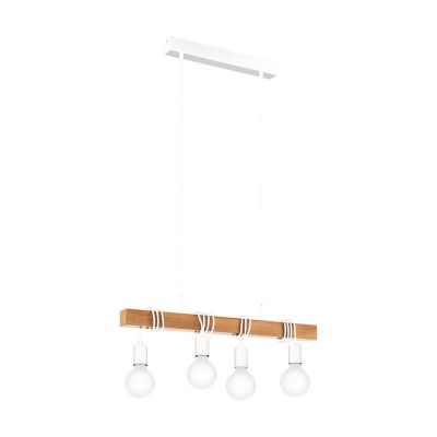 Houten balk hanglamp wit, Anton