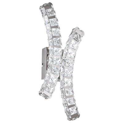 Chromen design wandlamp kristal, Dirk, 12W, 4000K LED