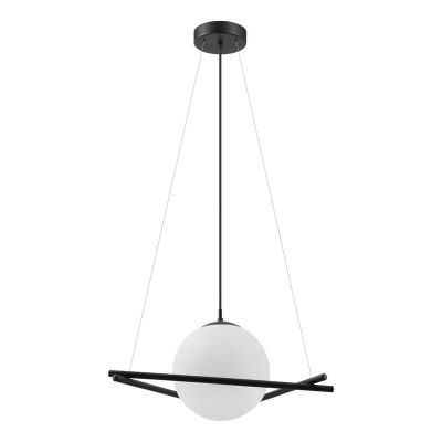 Zwarte retro hanglamp glas, Tjardo
