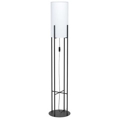 Zwarte retro vloerlamp, Patty, staal