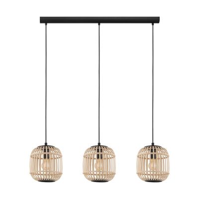 Landelijke hanglamp hout, Ankie