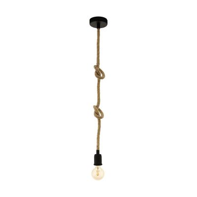 Zwarte industriële hanglamp staal, Simeon