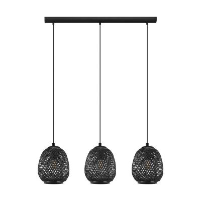 Houten hanglamp zwart, Nicole