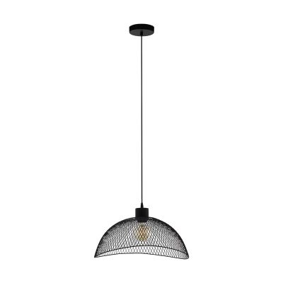 Zwarte industriële hanglamp staal, Ritish