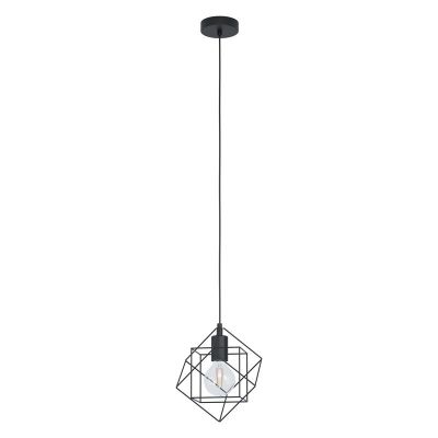 Zwarte industriële hanglamp staal, Aemilius