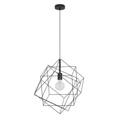 Zwarte industriële hanglamp staal, Aemilius