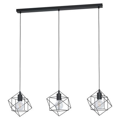 Zwarte industriële hanglamp staal, Aemilius