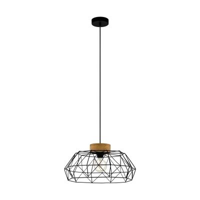 Zwarte industriële hanglamp staal, Joseline