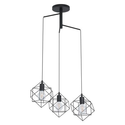 Zwarte industriële hanglamp staal, Aemilius