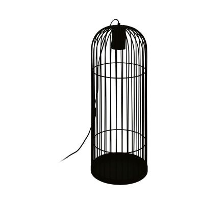 Zwarte industriële vloerlamp, Dunia, staal