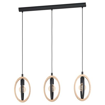 Landelijke hanglamp hout, Angeline