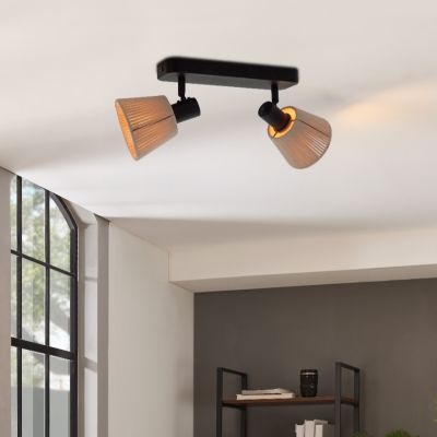 Crème landelijke plafondspot stof, Serah