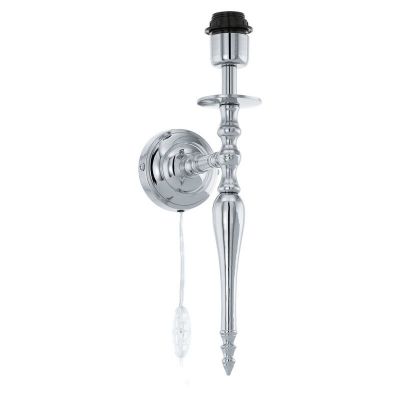 Nikkelen design wandlamp zonder kap aluminium, Mason, met schakelaar